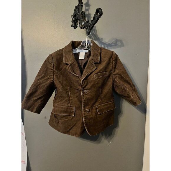 Janie and jack boys baby brown corduroy blazer jacket 6- 12 months - Picture 1 of 3